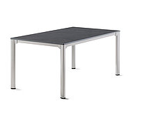 Table Pliante Plateau VIVODUR Ardoise Anthracite Pieds Gris Foncé 140 x 90  cm SIEGER - Achat/vente table de jardin pliante Sieger