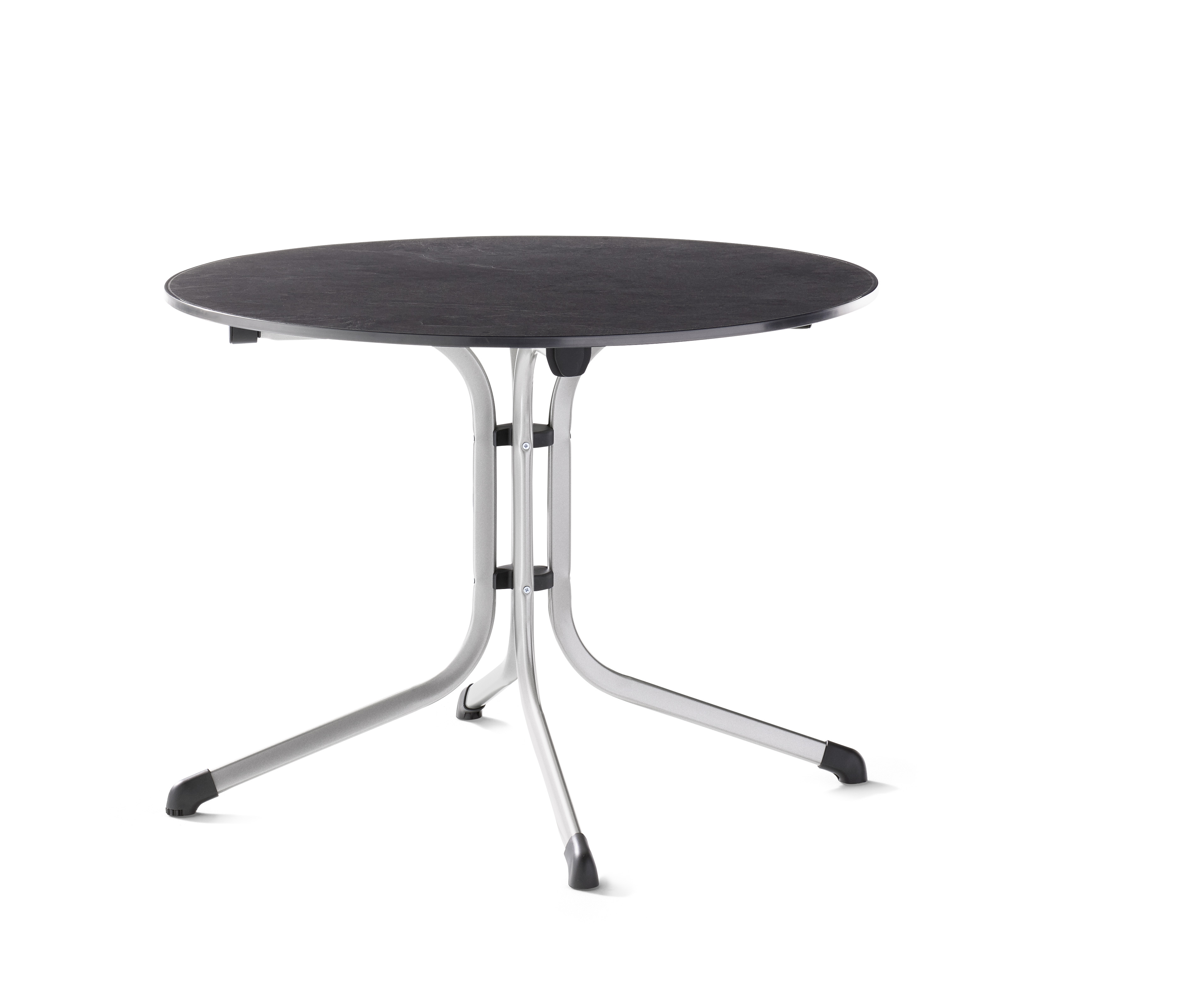 Table Pliante Plateau VIVODUR Ardoise Anthracite Pieds Gris Foncé 140 x 90  cm SIEGER - Achat/vente table de jardin pliante Sieger