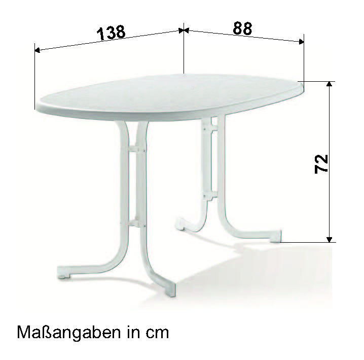 Table Pliante Plateau VIVODUR Ardoise Anthracite Pieds Gris Foncé 140 x 90  cm SIEGER - Achat/vente table de jardin pliante Sieger